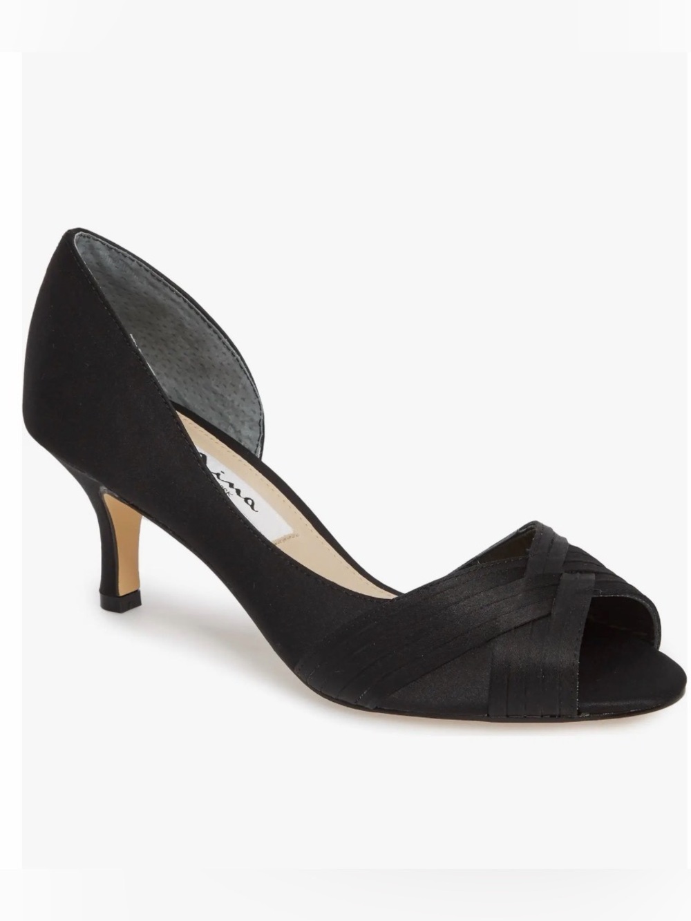 NIB Nina Contesa | Black Luster Satin | Size: 10W